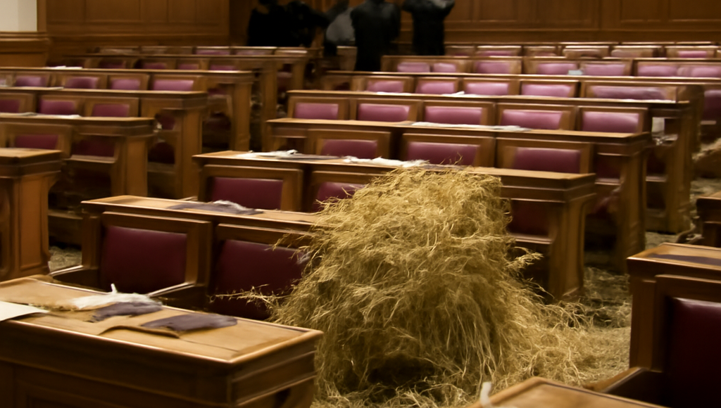 Ελλάδα: Λάρισα: Αγρότες διαμαρτύρονται έξω από γραφεία βουλευτών της ΝΔ – Πέταξαν άχυρα – Αγρότες στη Λάρισα διαμαρτύρονται έξω από γραφεία βουλευτών της ΝΔ, πετώντας άχυρα και ...