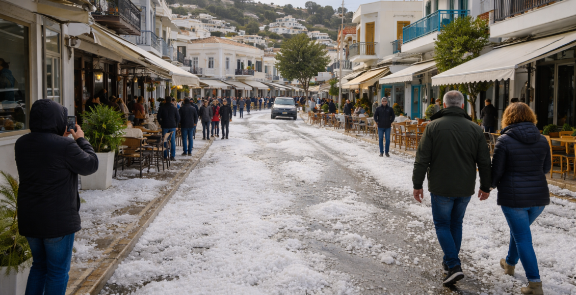 Σφοδρή χαλαζόπτωση στη Λέρο ανήμερα Χριστουγέννων – Πώς αντιδρά ο κόσμος – Σφοδρή χαλαζόπτωση στη Λέρο ανήμερα Χριστουγέννων προκάλεσε αναστάτωση στους κατοίκους, με έντονη κάλυ...