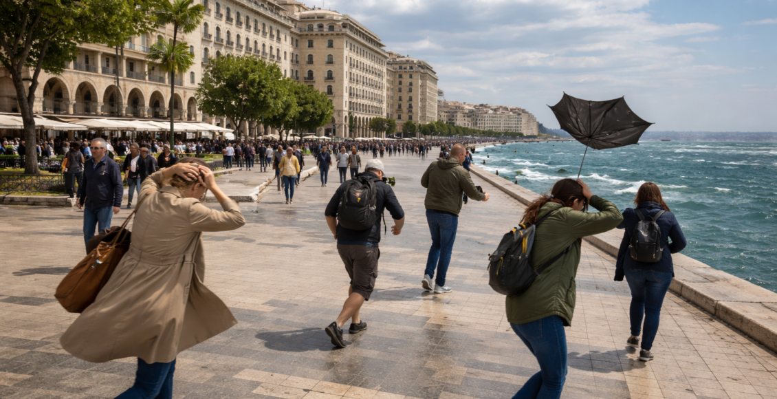 Θεσσαλονίκη: Ισχυρός βόρειος άνεμος έως 7 μποφόρ στην πόλη – Πώς αντιδρά ο κόσμος – Ισχυρός βόρειος άνεμος έως 7 μποφόρ στη Θεσσαλονίκη. Η Πολιτική Προστασία προειδοποιεί για κί...