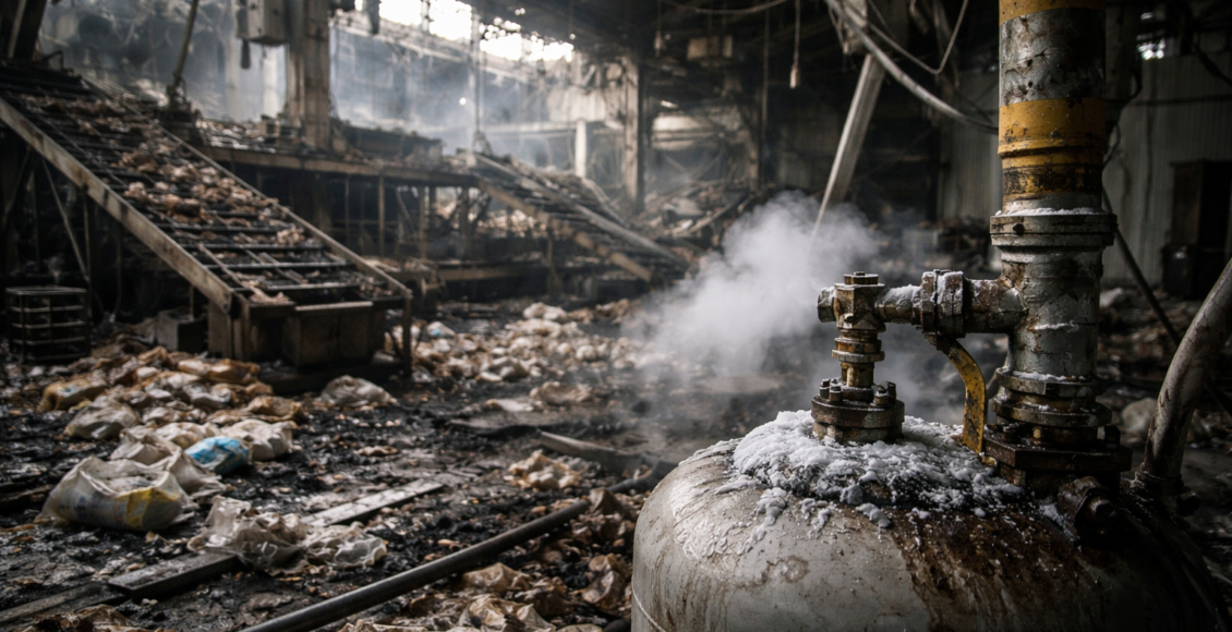 Ελλάδα: Βιολάντα: Φωτογραφία ντοκουμέντο από το σημείο διαρροής προπανίου στο εργοστάσιο – Φωτογραφία ντοκουμέντο αποκαλύπτει το σημείο διαρροής προπανίου που προκάλεσε την τραγ...