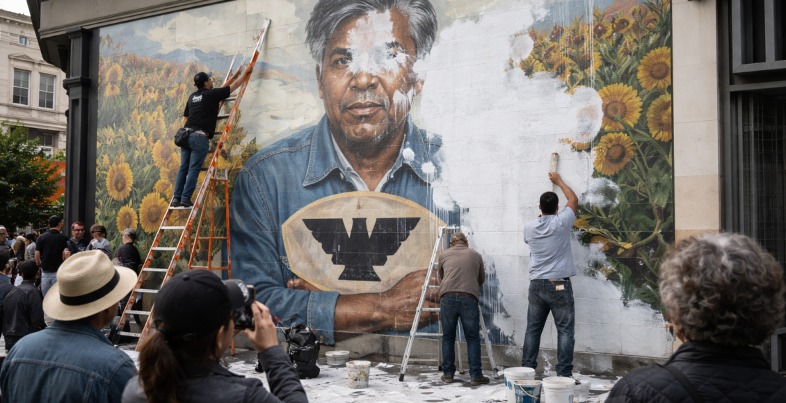 Τοιχογραφία του Cesar Chavez καλύφθηκε στο Σαν Φρανσίσκο λόγω κατηγοριών για κακοποίηση – Οι λεπτομέρειες της εκδήλωσης – Η τοιχογραφία του Cesar Chavez στο Σαν Φρανσίσκο καλύφθ...