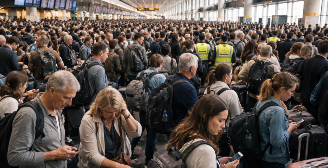 Χάος σε ευρωπαϊκά αεροδρόμια – Πώς επηρεάζονται οι πολίτες – Νέοι ταξιδιωτικοί κανόνες της ΕΕ προκαλούν καθυστερήσεις και χάος σε ευρωπαϊκά αεροδρόμια, επηρεάζοντας χιλιάδες επι...