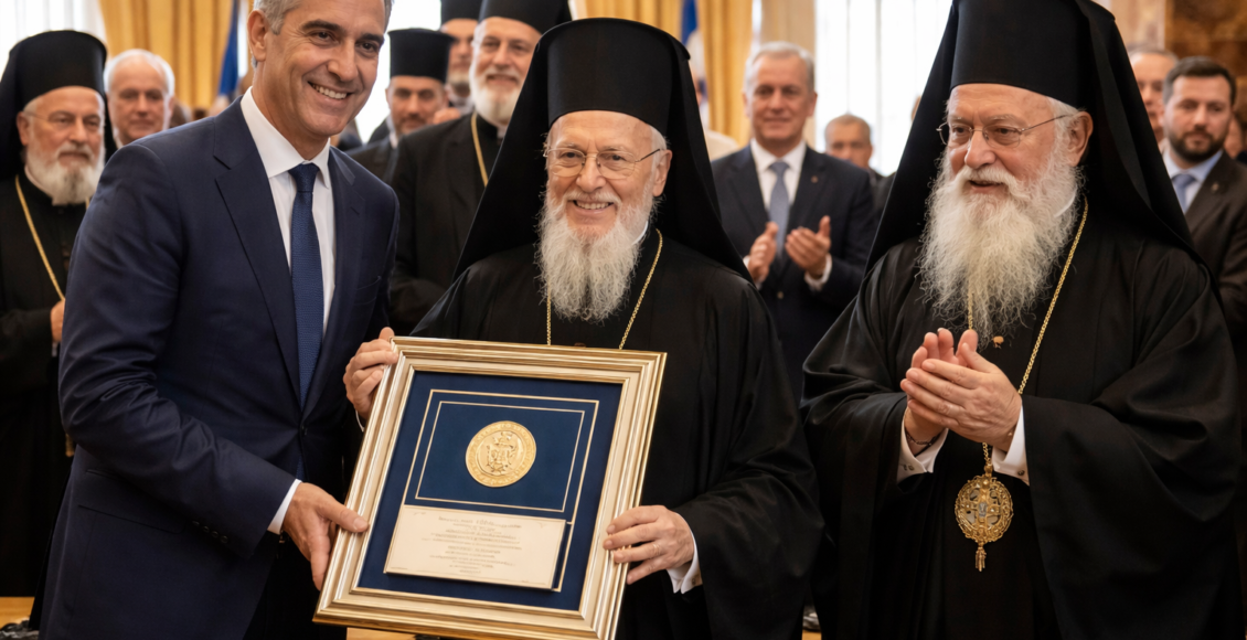 Ελλάδα: Ο Δήμος Αθηναίων τίμησε τον Οικουμενικό Πατριάρχη Βαρθολομαίο – Ο Δήμος Αθηναίων τίμησε τον Οικουμενικό Πατριάρχη Βαρθολομαίο για τη συμβολή του στην προστασία του περιβ...